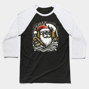 santa christmas t-shirt design Baseball T-Shirt